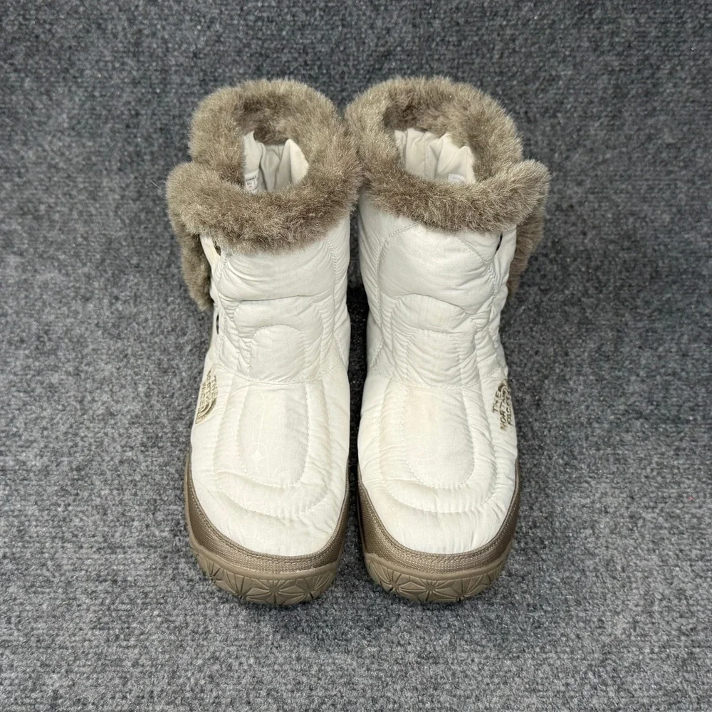 The North Face Winter Boot Women 7 White Down Puffer Outdoor Athletic Snow Shoes